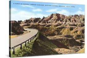 Badlands, South Dakota-null-Stretched Canvas