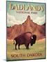 Badlands South Dakota-Martin Wickstrom-Mounted Giclee Print