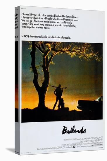 BADLANDS, US poster, Martin Sheen, Sissy Spacek, 1973-null-Stretched Canvas
