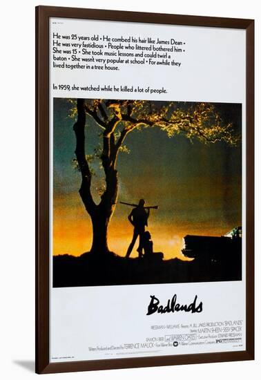 BADLANDS, US poster, Martin Sheen, Sissy Spacek, 1973-null-Framed Art Print