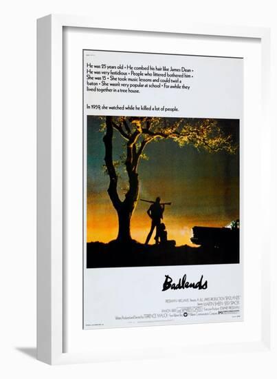 BADLANDS, US poster, Martin Sheen, Sissy Spacek, 1973-null-Framed Art Print