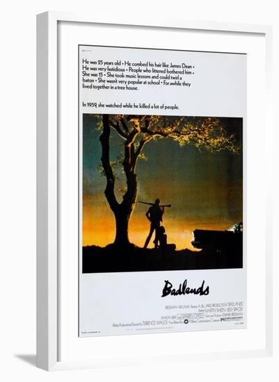 BADLANDS, US poster, Martin Sheen, Sissy Spacek, 1973-null-Framed Art Print