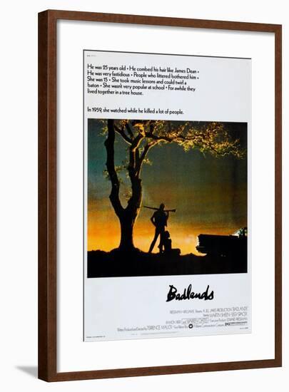 BADLANDS, US poster, Martin Sheen, Sissy Spacek, 1973-null-Framed Art Print