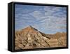 Badlands with Clouds, Badlands National Park, South Dakota, United States of America, North America-James Hager-Framed Stretched Canvas