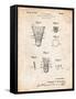 Badminton Shuttle Patent-Cole Borders-Framed Stretched Canvas