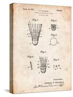 Badminton Shuttle Patent-Cole Borders-Stretched Canvas