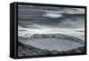 Badwater Abstract, Death Valley, Black and White-Vincent James-Framed Stretched Canvas