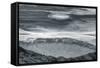 Badwater Abstract, Death Valley, Black and White-Vincent James-Framed Stretched Canvas