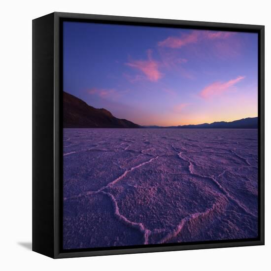 Badwater Basin at Dusk.-Jon Hicks-Framed Stretched Canvas