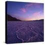 Badwater Basin at Dusk.-Jon Hicks-Stretched Canvas
