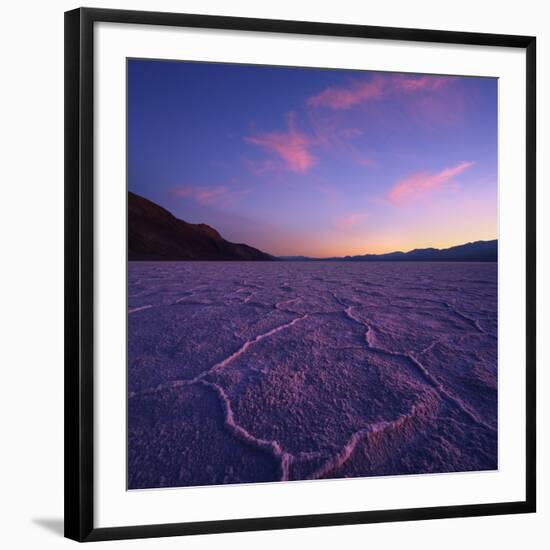 Badwater Basin at Dusk.-Jon Hicks-Framed Photographic Print