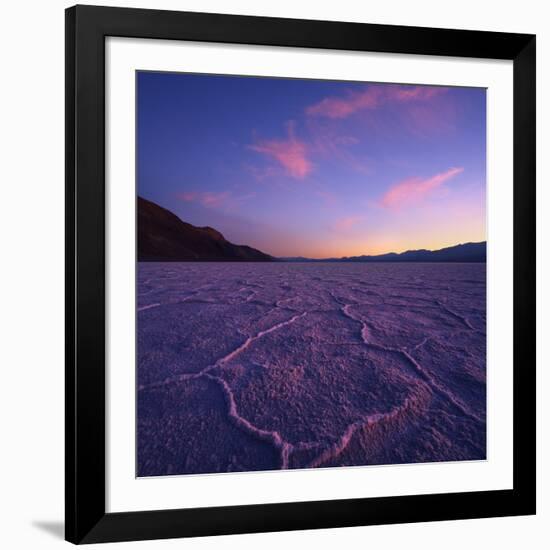 Badwater Basin at Dusk.-Jon Hicks-Framed Photographic Print