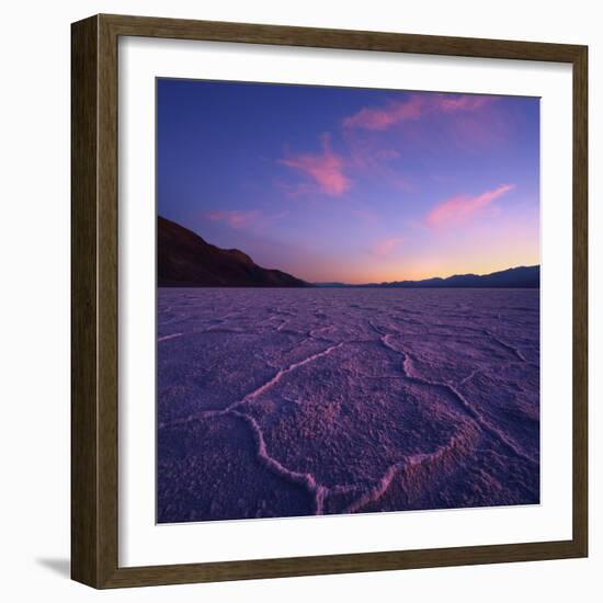 Badwater Basin at Dusk.-Jon Hicks-Framed Photographic Print