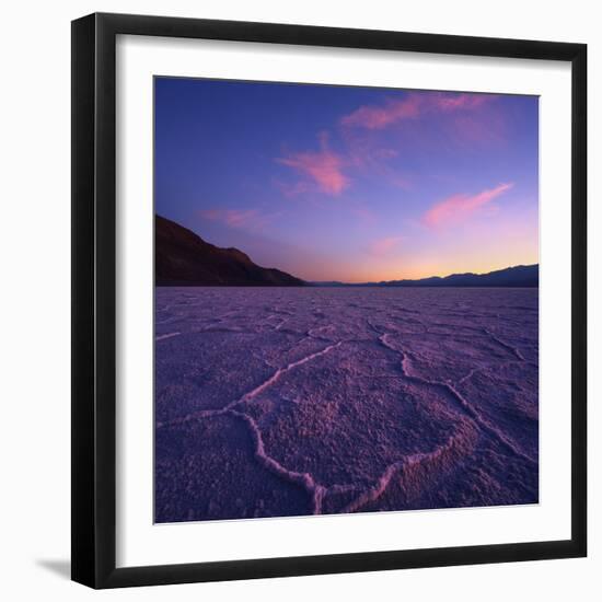 Badwater Basin at Dusk.-Jon Hicks-Framed Photographic Print