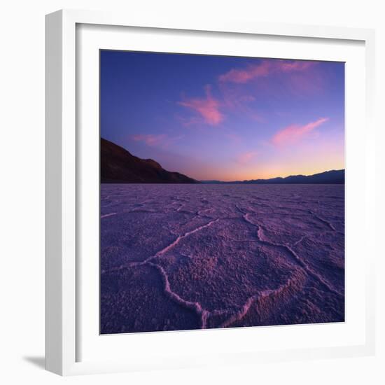 Badwater Basin at Dusk.-Jon Hicks-Framed Photographic Print