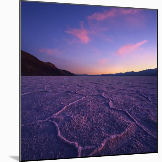 Badwater Basin at Dusk.-Jon Hicks-Mounted Photographic Print