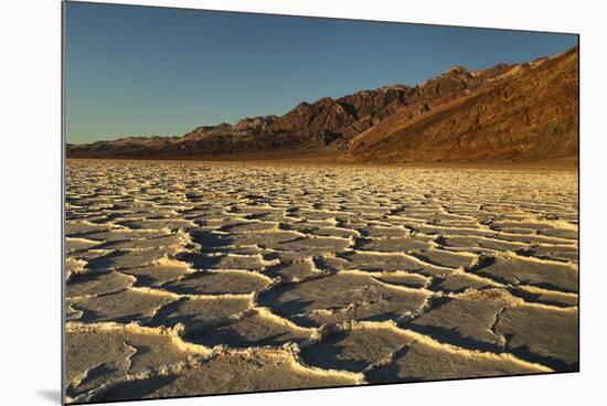 Badwater Basin at sunset, Death Valley National Park, California-Markus Lange-Mounted Photographic Print