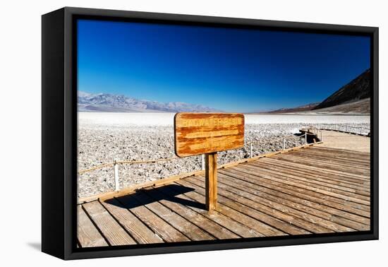 Badwater basin - Death Valley National Park - California - USA - North America-Philippe Hugonnard-Framed Stretched Canvas