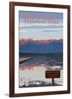 Badwater - Death Valley National Park-Lantern Press-Framed Art Print