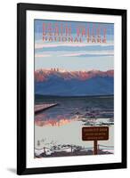Badwater - Death Valley National Park-Lantern Press-Framed Art Print