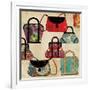 Bag Pattern-Anna Polanski-Framed Art Print