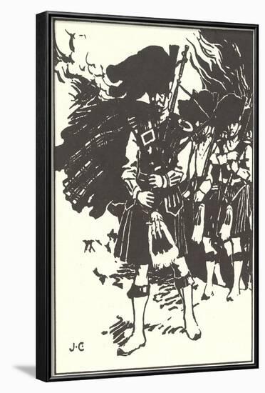 Bag Pipe Player-null-Framed Art Print