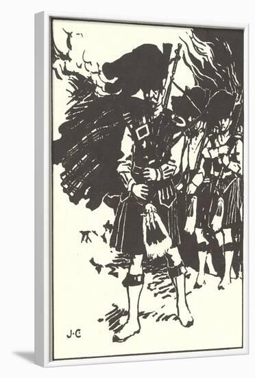 Bag Pipe Player-null-Framed Art Print