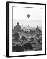 Bagan at Sunrise, Mandalay, Burma (Myanmar)-Nadia Isakova-Framed Photographic Print