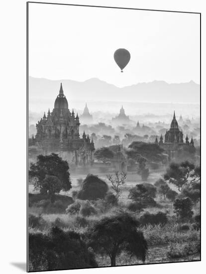 Bagan at Sunrise, Mandalay, Burma (Myanmar)-Nadia Isakova-Mounted Photographic Print