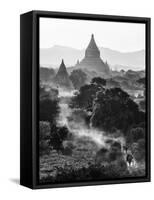 Bagan at Sunset, Mandalay, Burma (Myanmar)-Nadia Isakova-Framed Stretched Canvas