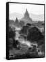 Bagan at Sunset, Mandalay, Burma (Myanmar)-Nadia Isakova-Framed Stretched Canvas