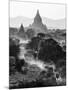 Bagan at Sunset, Mandalay, Burma (Myanmar)-Nadia Isakova-Mounted Photographic Print