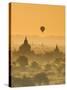 Bagan at Sunset, Mandalay, Burma (Myanmar)-Nadia Isakova-Stretched Canvas