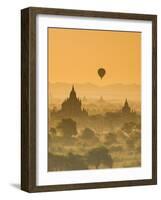 Bagan at Sunset, Mandalay, Burma (Myanmar)-Nadia Isakova-Framed Photographic Print