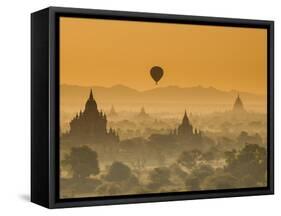 Bagan at Sunset, Mandalay, Burma (Myanmar)-Nadia Isakova-Framed Stretched Canvas