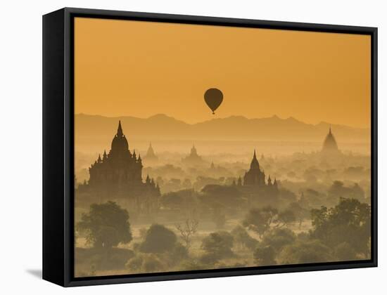 Bagan at Sunset, Mandalay, Burma (Myanmar)-Nadia Isakova-Framed Stretched Canvas