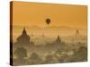 Bagan at Sunset, Mandalay, Burma (Myanmar)-Nadia Isakova-Stretched Canvas