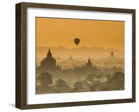 Bagan at Sunset, Mandalay, Burma (Myanmar)-Nadia Isakova-Framed Photographic Print