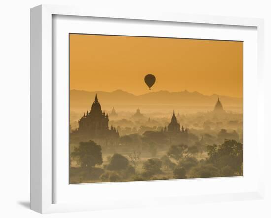 Bagan at Sunset, Mandalay, Burma (Myanmar)-Nadia Isakova-Framed Photographic Print