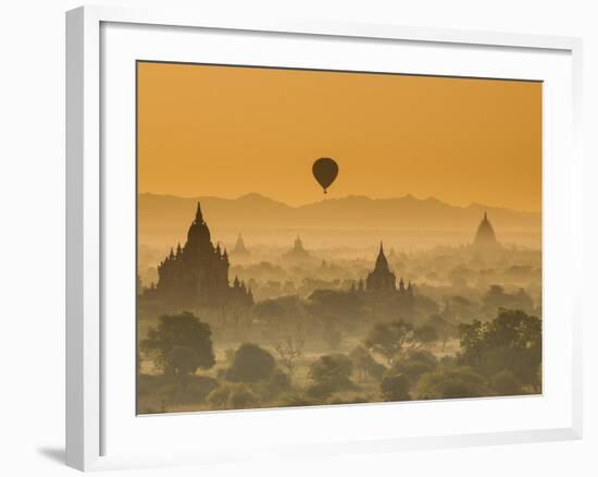 Bagan at Sunset, Mandalay, Burma (Myanmar)-Nadia Isakova-Framed Photographic Print