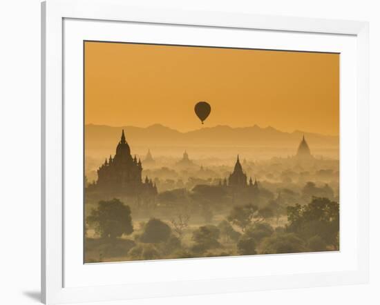 Bagan at Sunset, Mandalay, Burma (Myanmar)-Nadia Isakova-Framed Photographic Print