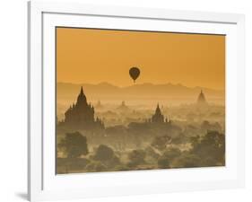 Bagan at Sunset, Mandalay, Burma (Myanmar)-Nadia Isakova-Framed Photographic Print