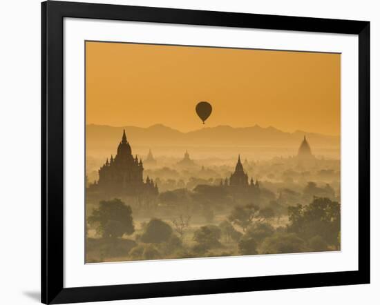 Bagan at Sunset, Mandalay, Burma (Myanmar)-Nadia Isakova-Framed Photographic Print