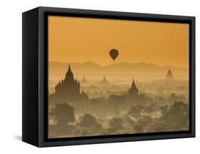 Bagan at Sunset, Mandalay, Burma (Myanmar)-Nadia Isakova-Framed Stretched Canvas