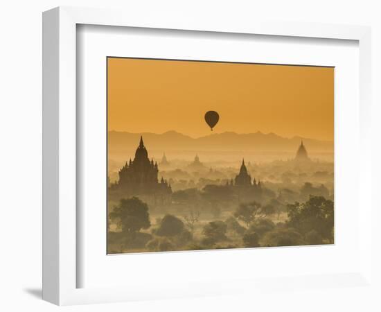 Bagan at Sunset, Mandalay, Burma (Myanmar)-Nadia Isakova-Framed Photographic Print