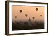 Bagan, balloons flying over ancient temples-Sarawut Intarob-Framed Photographic Print