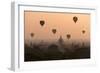 Bagan, balloons flying over ancient temples-Sarawut Intarob-Framed Photographic Print
