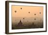 Bagan, balloons flying over ancient temples-Sarawut Intarob-Framed Photographic Print