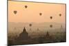 Bagan, balloons flying over ancient temples-Sarawut Intarob-Mounted Photographic Print