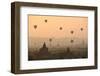 Bagan, balloons flying over ancient temples-Sarawut Intarob-Framed Photographic Print